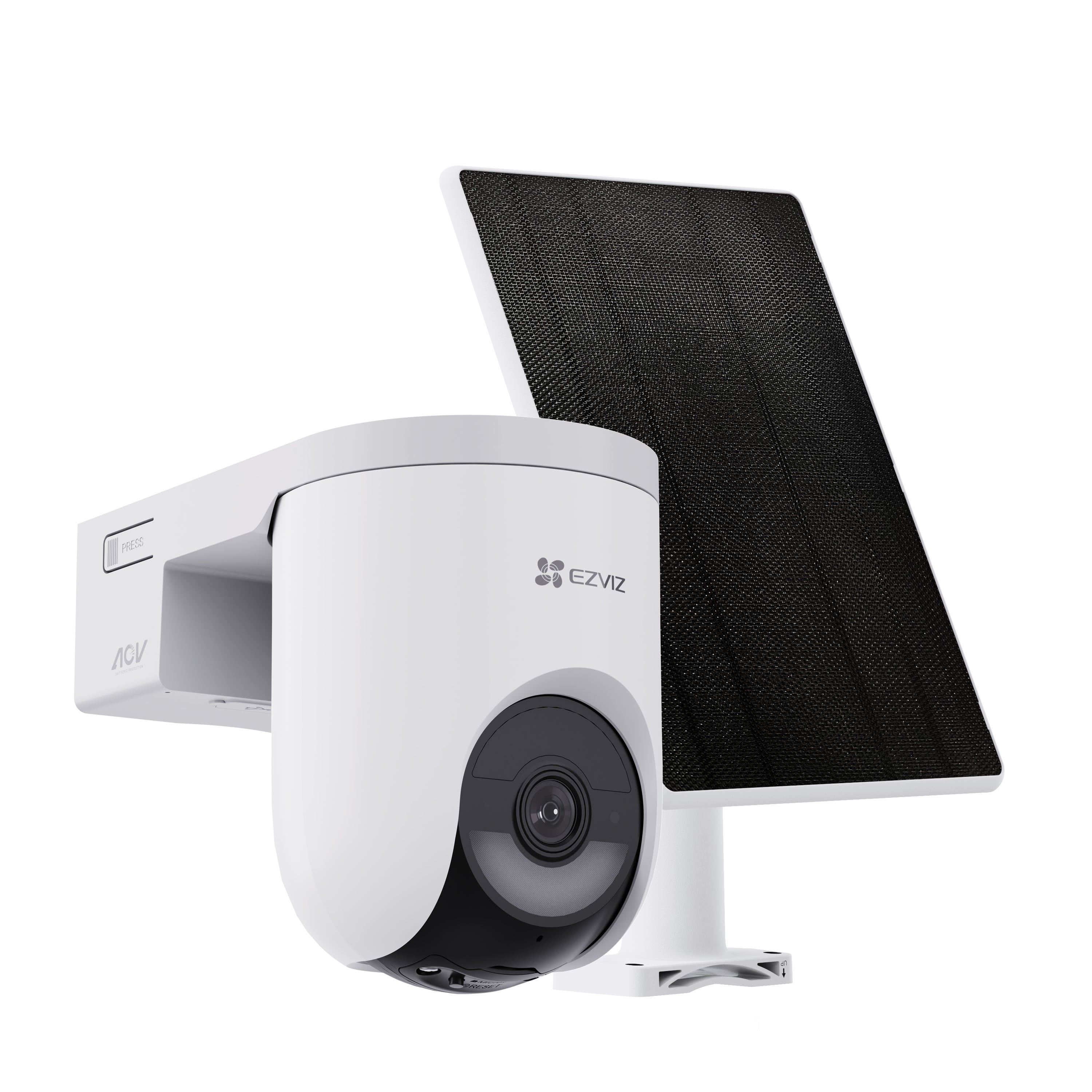 EZVIZ - Kit de caméra Wi-Fi motorisée sur batterie HB8 Lite avec un panneau solaire 5W