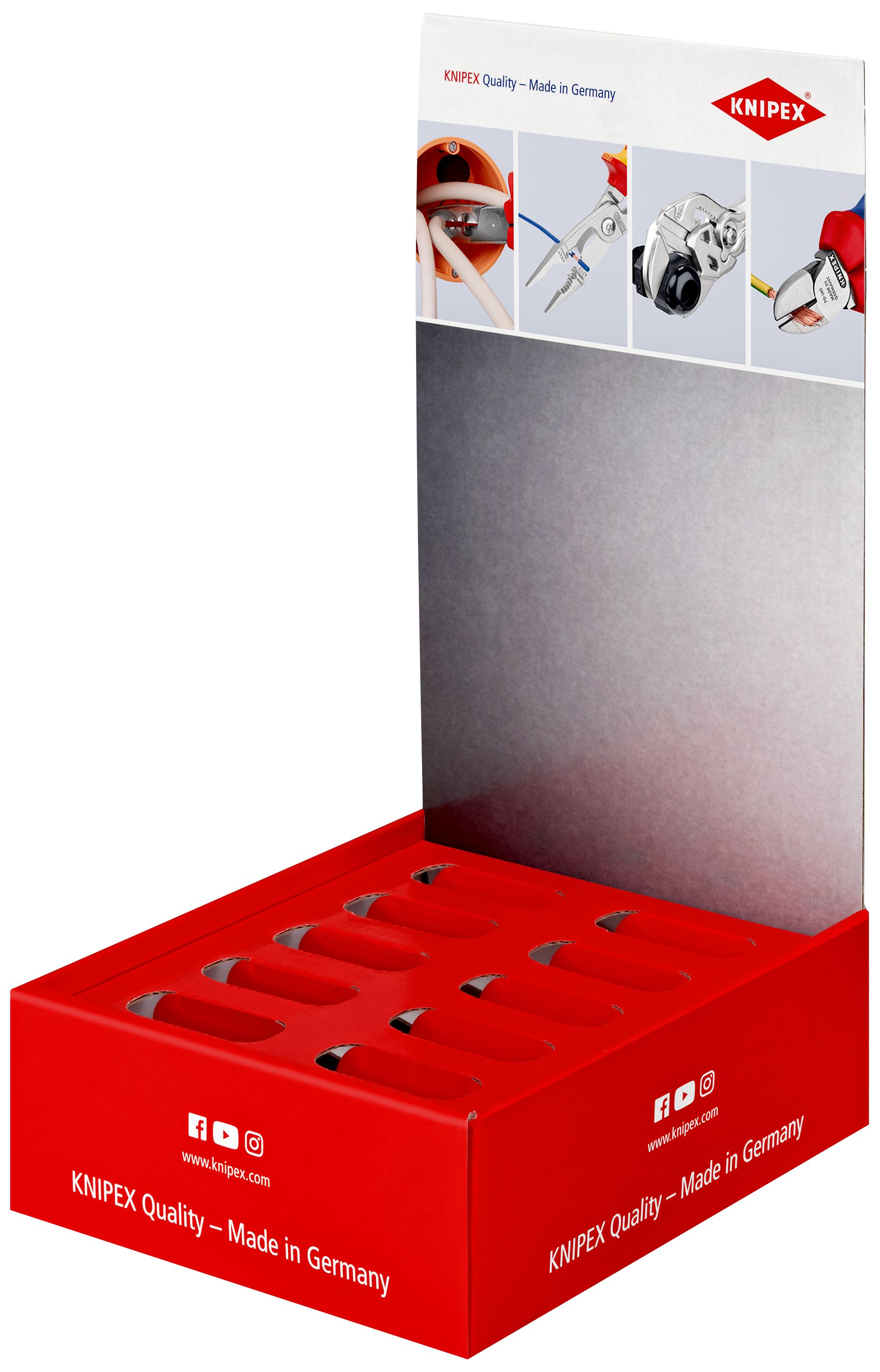 KNIPEX - Présentoir de comptoir vide pour 10 pinces avec gainage PVC ou bimatière