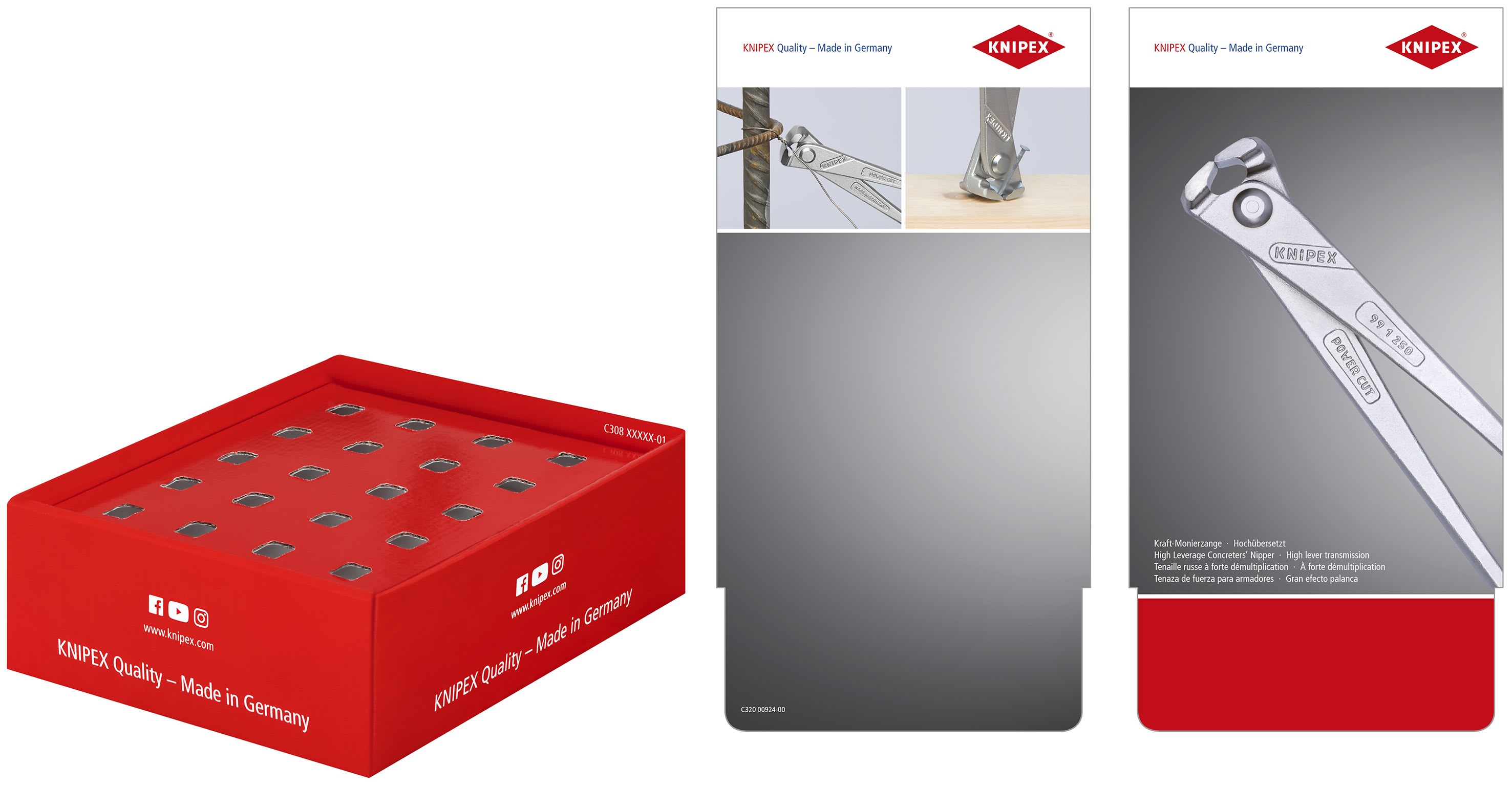 KNIPEX - Présentoir comptoir vide - 10 tenailles forte démultiplication 250mm  99 14 250