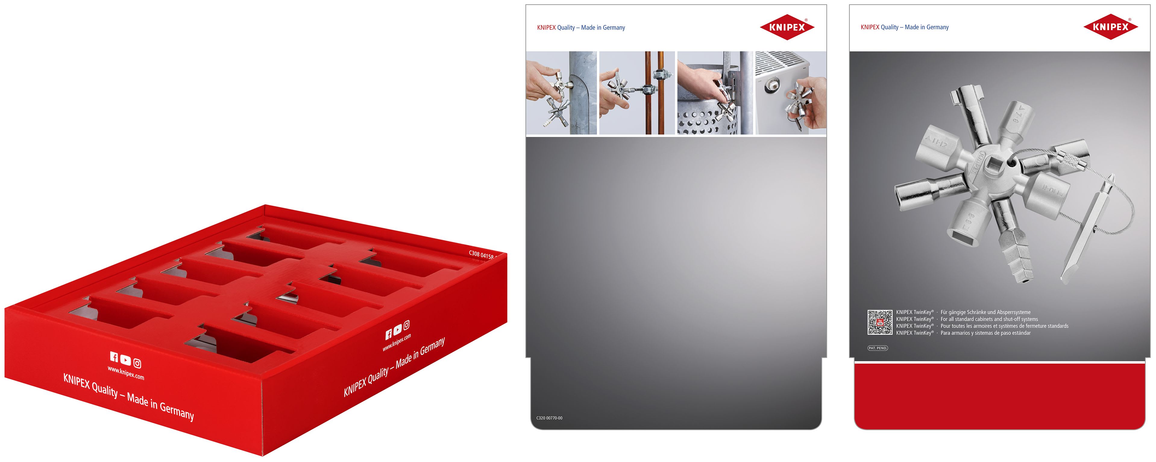 KNIPEX - Présentoir de comptoir vide pour 10 clés multifonctionnelles TwinKey® - 00 11 01