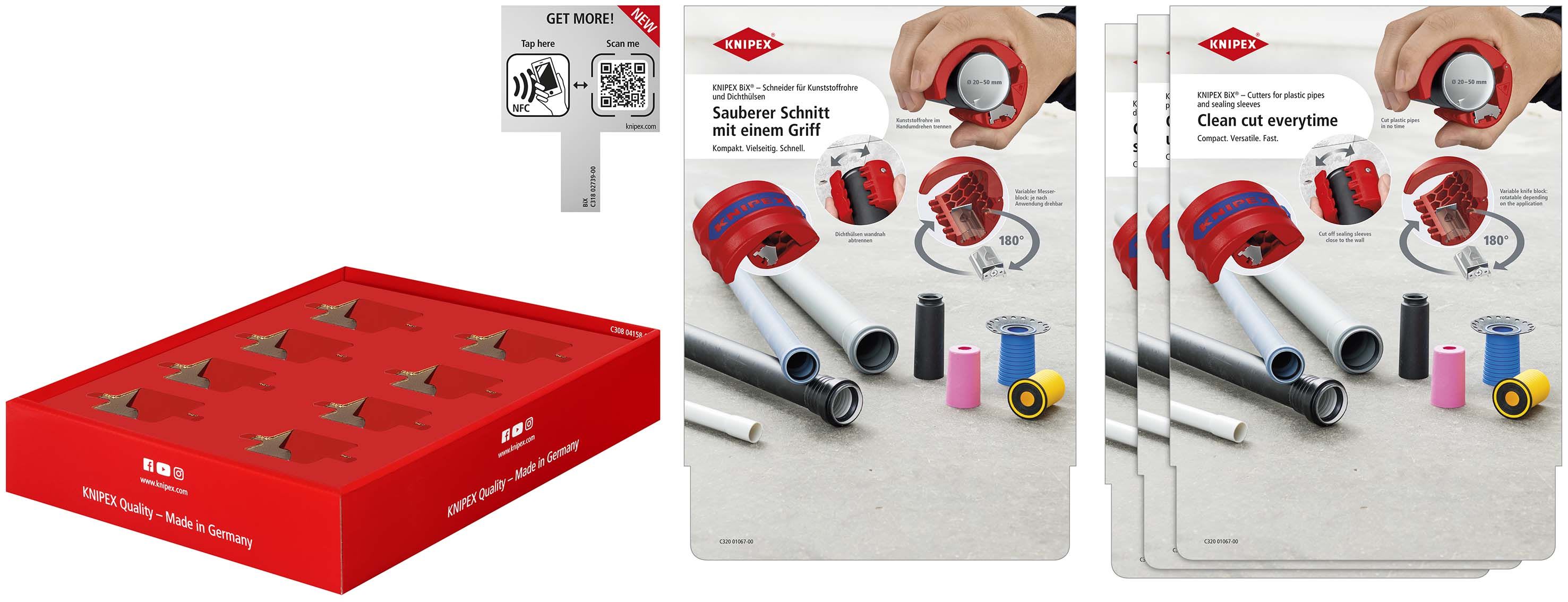 KNIPEX - Présentoir de comptoir vide pour coupe-tube BiX 90 22 10 BK