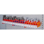 KNIPEX - Présentoir mural vide pour paroi perforée pour 18x 6 pinces - 1247 x 240 x 190mm
