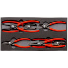 KNIPEX - Jeu de 6 pinces pour circlips (Modèle 48 / 49) sur plateau mousse pour servante