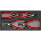 KNIPEX - Jeu de 4 pinces pour circlips (Modèle 48 / 49) sur plateau mousse pour servante
