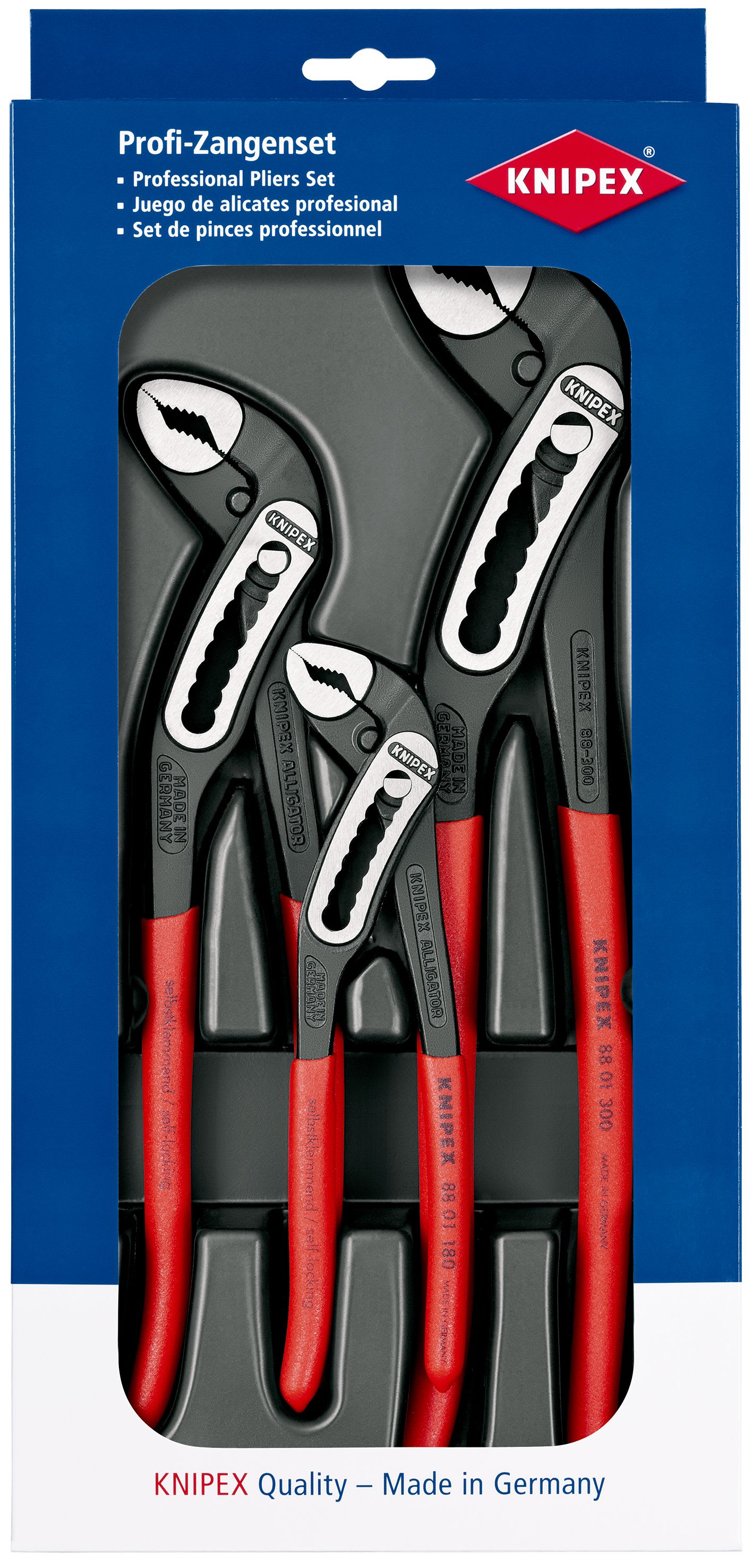 KNIPEX - Assortiment de 3 outils - Jeu de pinces Alligator® 180mm, 250mm et 300mm