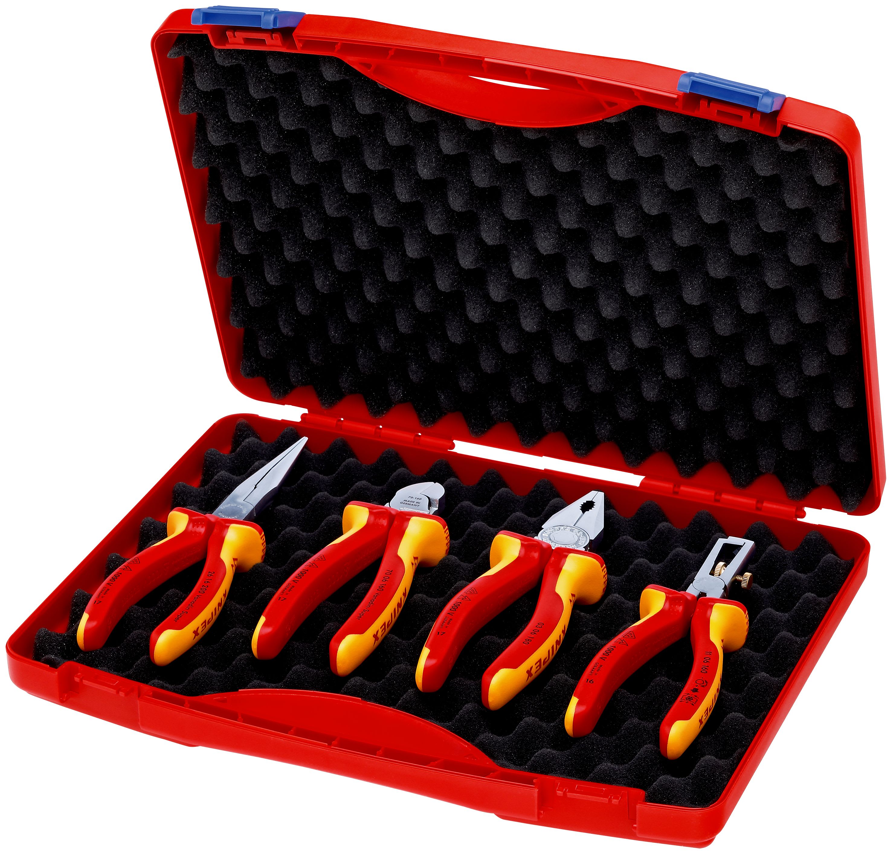 KNIPEX - Coffret 4 pinces isolées 1000V 03 06 180 - 11 06 160 - 26 16 200 - 70 06 160