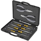 KNIPEX - Coffret compact d'un jeu de 2 pinces pour l'électronique ESD et 6 tournevis Wera