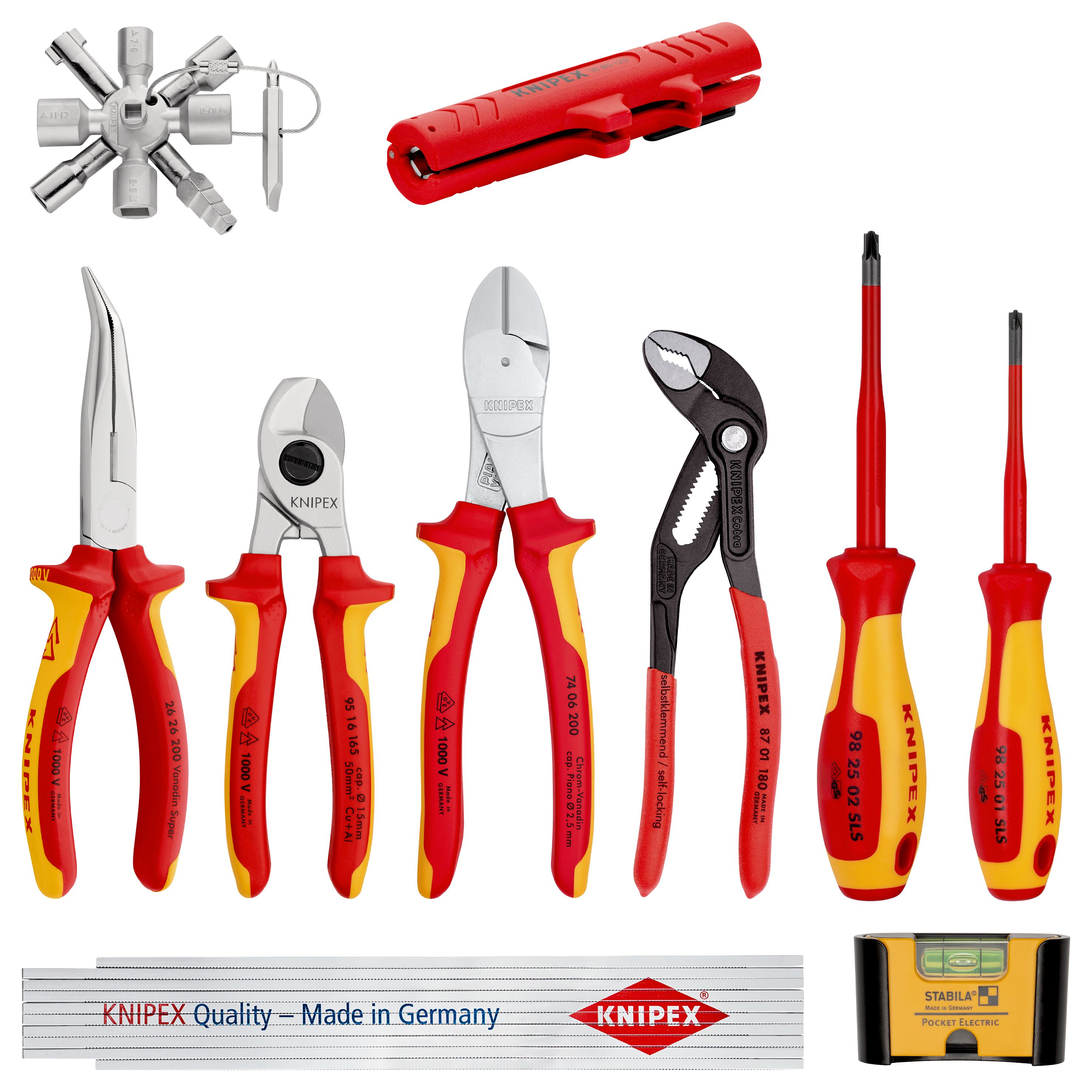 KNIPEX - Jeu d'extension pour assortiments électricité 10 outils - 5 outils isolés 1000V