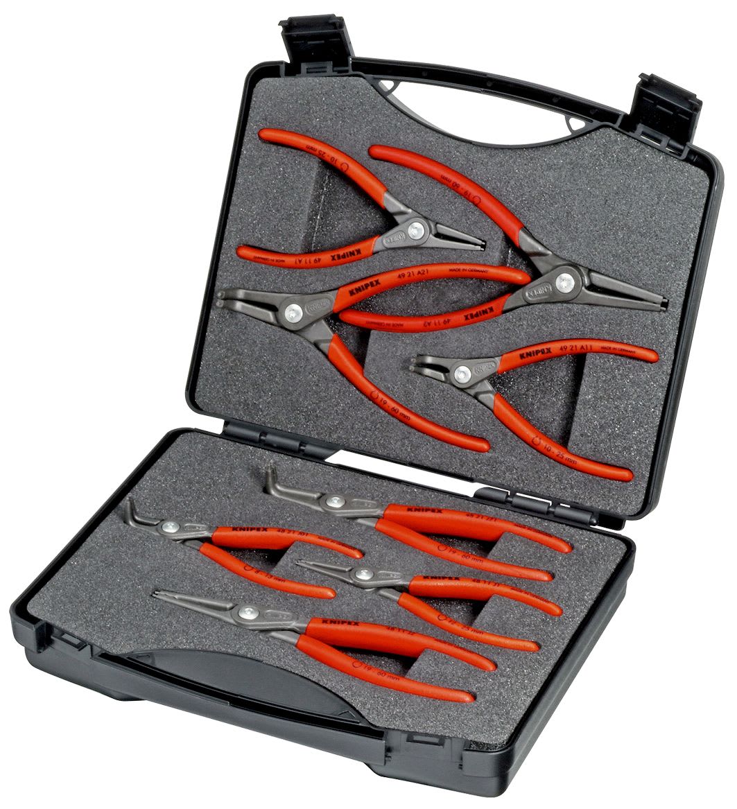 KNIPEX - Coffret compact avec 8 pinces circlips (Modèle 48 / 49) avec mousse