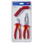 KNIPEX - Lot de 3 outils Electricien Outil à dégainer Pince coupante Pince multifonction