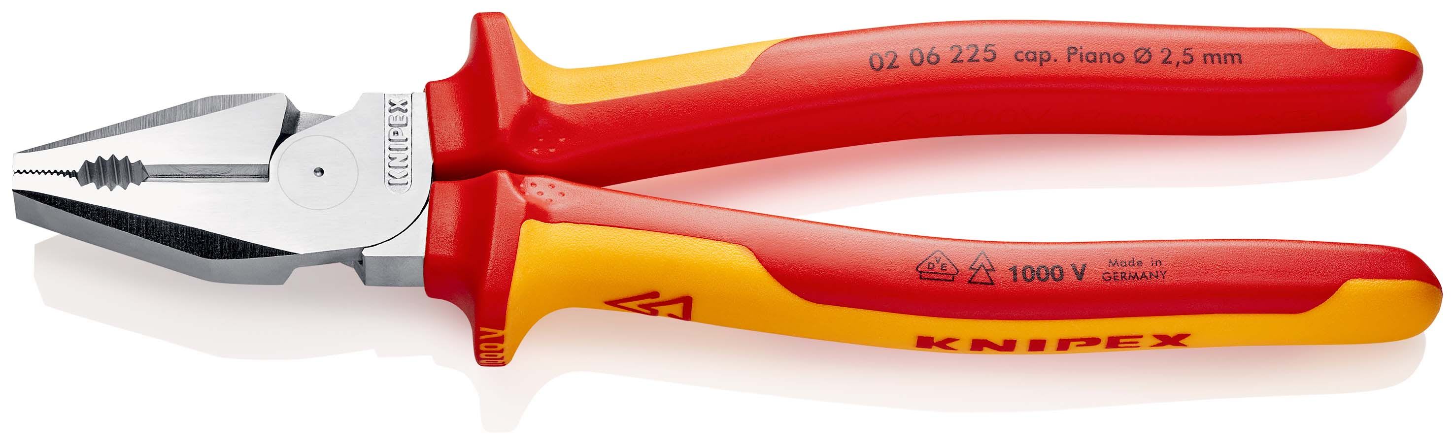 KNIPEX - Pince universelle à forte démultiplication 225mm - Chromée - isolée 1000V