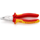 KNIPEX - Pince universelle 180mm avec tranchant - Bi-matière - Chromée - Isolée 1000V