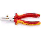 KNIPEX - Pince à dénuder 160mm avec ressort - Bi-matière - Chromée - 1000V - Antichute