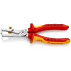 KNIPEX - Pince à dénuder et coupe-câbles KNIPEX StriX - 180mm - Bi-matière - Chromé 1000V