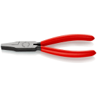 KNIPEX - Pince à becs courts et plats - 160mm - Gainage PVC Atramentisée noire Tête polie