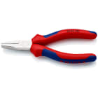 KNIPEX - Pince à becs courts et plats - 140mm - Bi-matière - Chromée - Intérieur strié