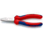 KNIPEX - Pince à becs courts et plats - 160mm - Bi-matière - Chromée - Intérieur strié