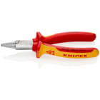 KNIPEX - Pince à becs courts et ronds 160mm - Bi-matière - Chromée - 1000V Pointes lisses