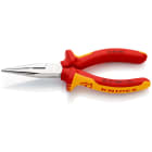 KNIPEX - Pince à becs demi-ronds 160mm avec tranchant (61HRC) - Bi-matière Chromée 1000V
