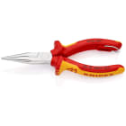KNIPEX - Pince becs 1/2 ronds 160mm Tranchant 61HRC Bi-matière Chromée 1000V Antichute SC