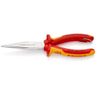 KNIPEX - Pince becs demi-ronds 200mm tranchant 61HRC Bi-matière Chromée 1000V Antichute
