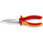 KNIPEX - Pince becs demi-ronds 200mm coudés 40° avec tranchant Bi-matière Chromée 1000V