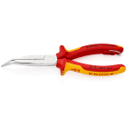 KNIPEX - Pince becs 1/2 ronds 200mm 40° avec tranchant Bi-matière Chromée 1000V Antichute