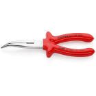 KNIPEX - Pince a becs demi-ronds 200mm coudes - Chromee - Gainage surmoule - Isolee 1000V