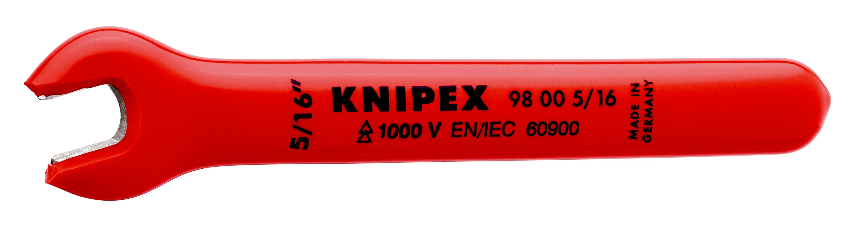 KNIPEX - Clé à fourche - 5/16'' - Tête inclinée à 15° - Longueur 110mm - Isolée 1000V