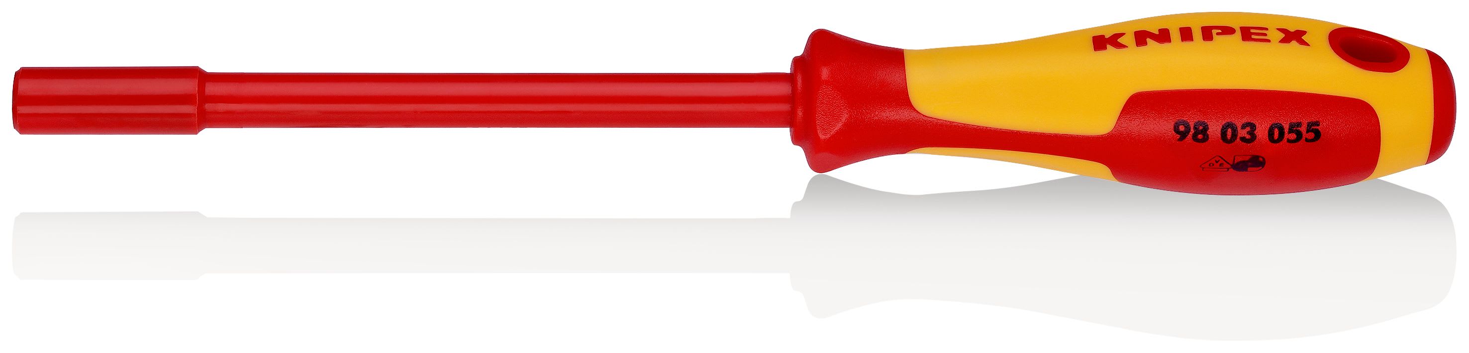 KNIPEX - Clé à douille - 5,5mm - Avec poignée de tournevis - Longueur 232mm - Isolée1000V