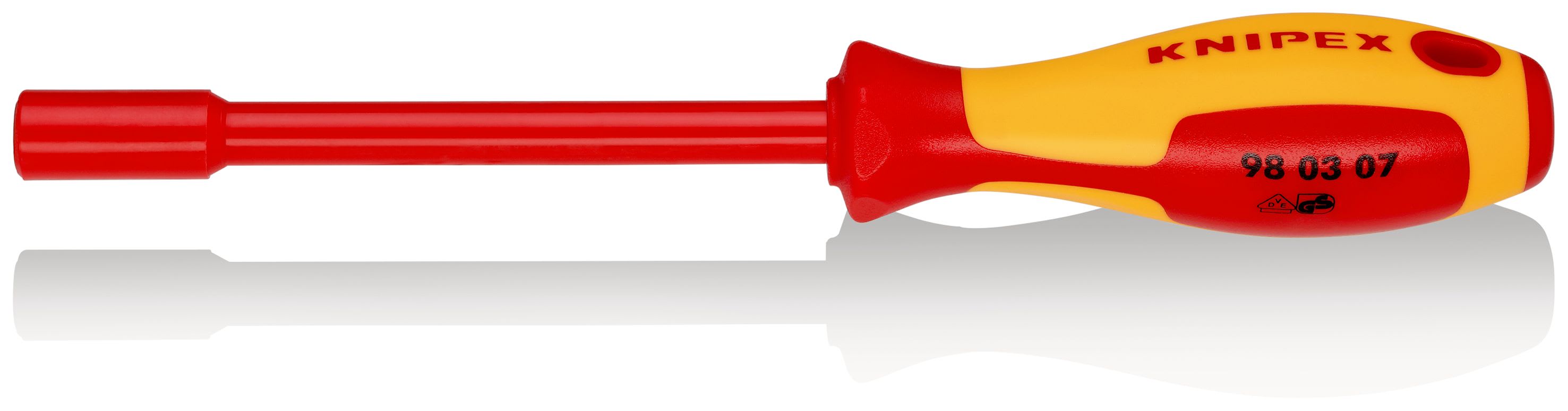 KNIPEX - Clé à douille - 7mm - Avec poignée de tournevis - Longueur 237mm- Isolée 1000V