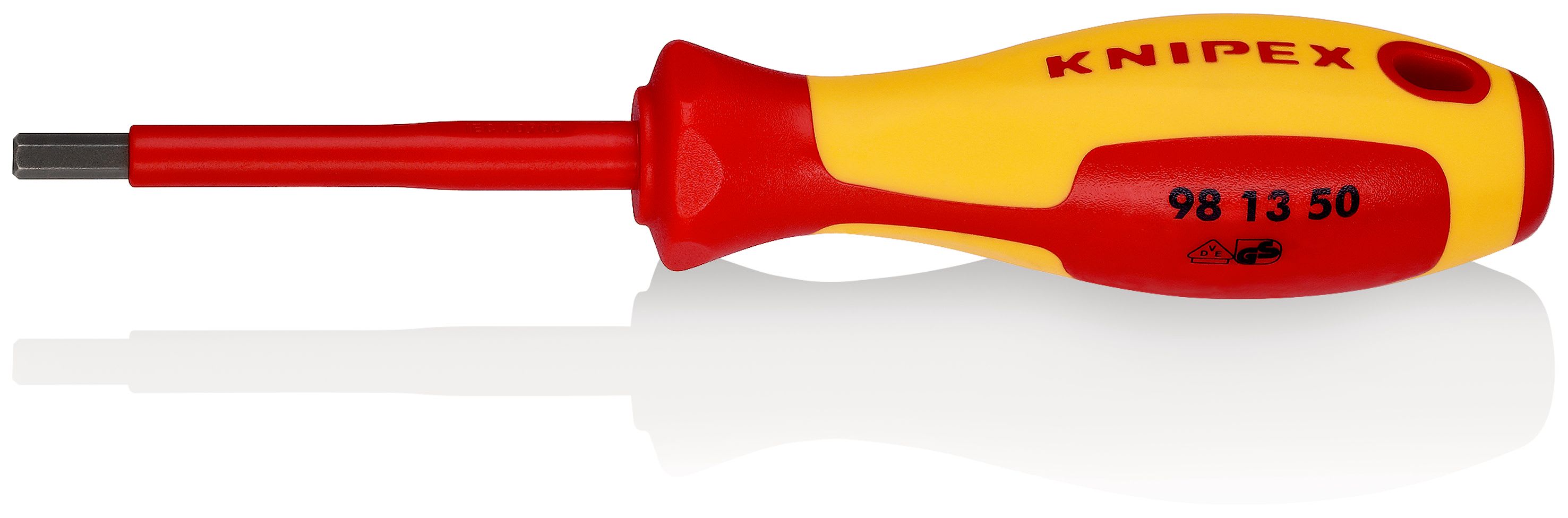 KNIPEX - Tournevis 6 pans mâle 5mm - Longueur lame 75mm - Isolé 1000V