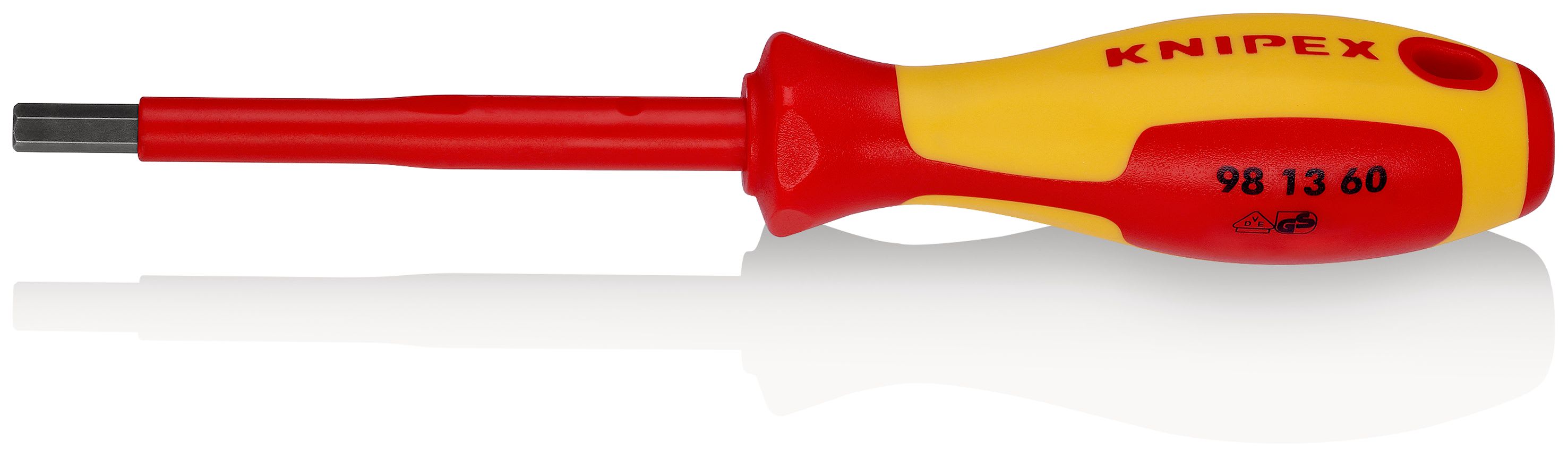 KNIPEX - Tournevis 6 pans mâle 6mm - Longueur lame 100mm - Isolé 1000V