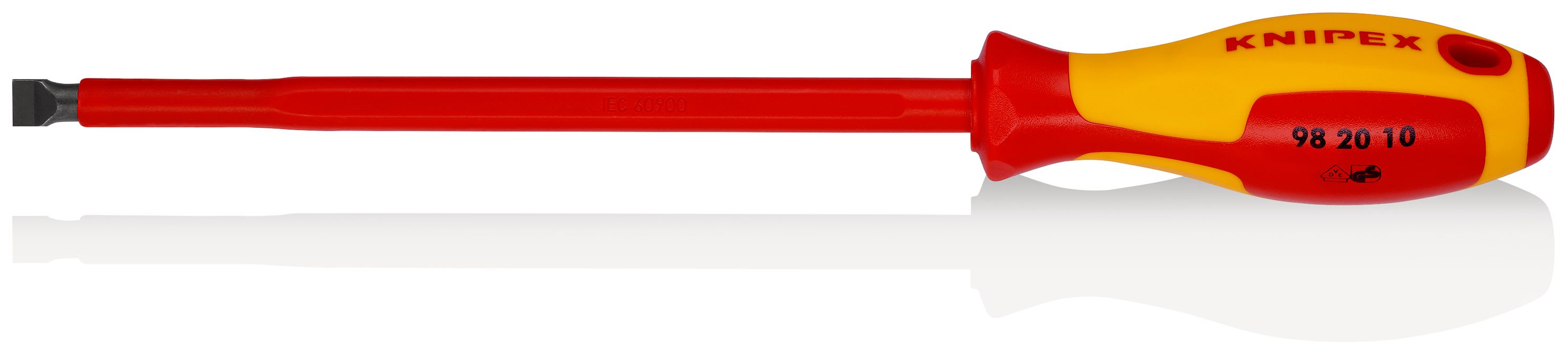 KNIPEX - Tournevis plat - 10mm - Isolé 1000V - Longueur lame 200mm
