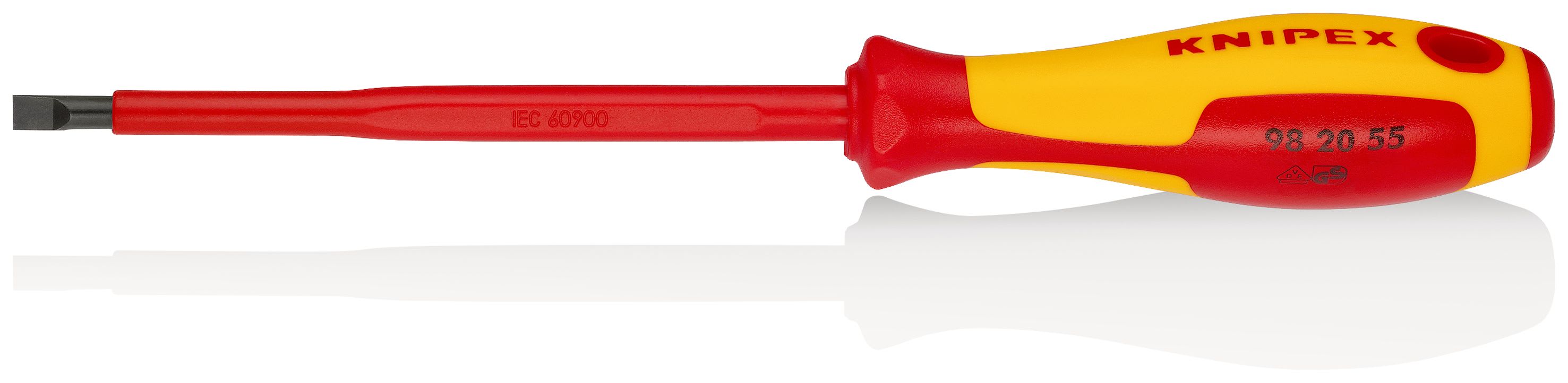 KNIPEX - Tournevis plat - 5,5mm - Isolé 1000V - Longueur lame 125mm