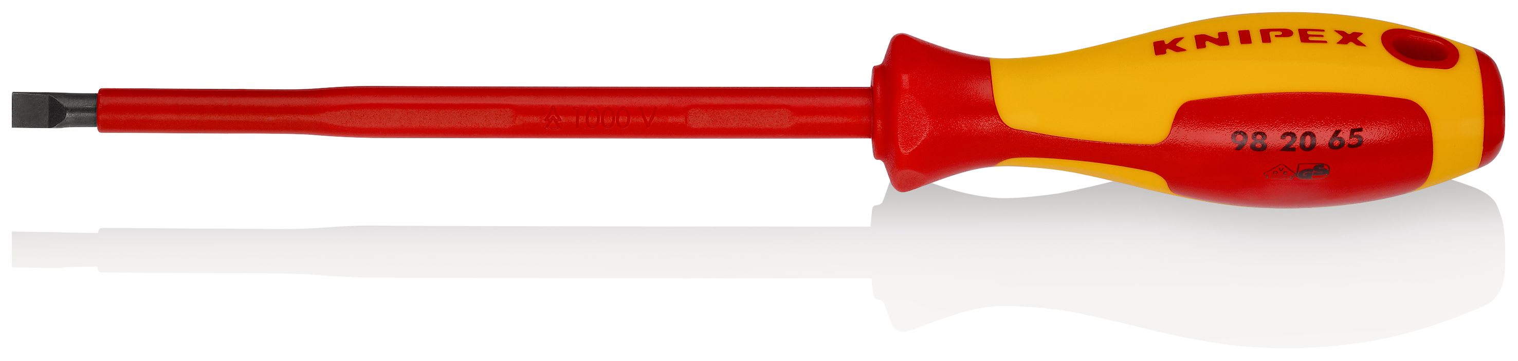 KNIPEX - Tournevis plat - 6,5mm - Isolé 1000V - Longueur lame 150mm