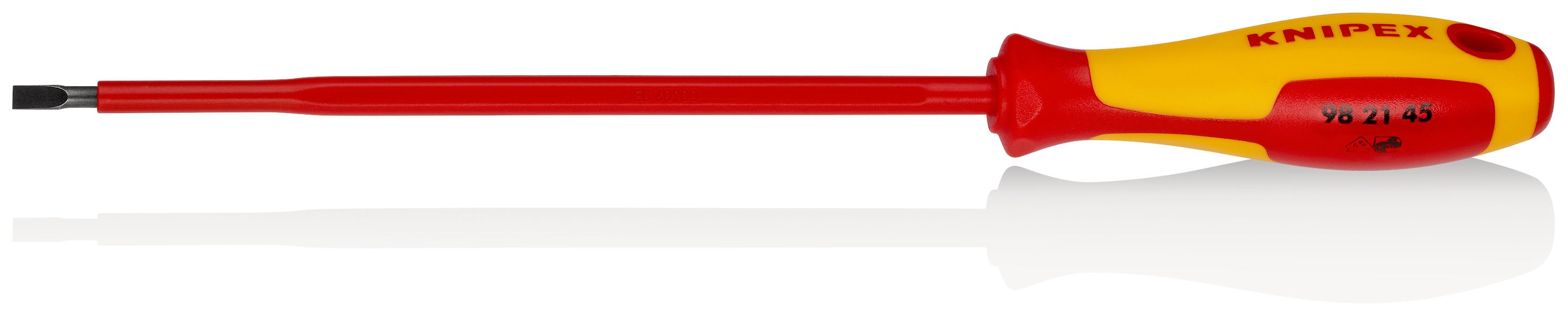 KNIPEX - Tournevis plat - 4,5mm - Isolé 1000V - Longueur lame 180mm