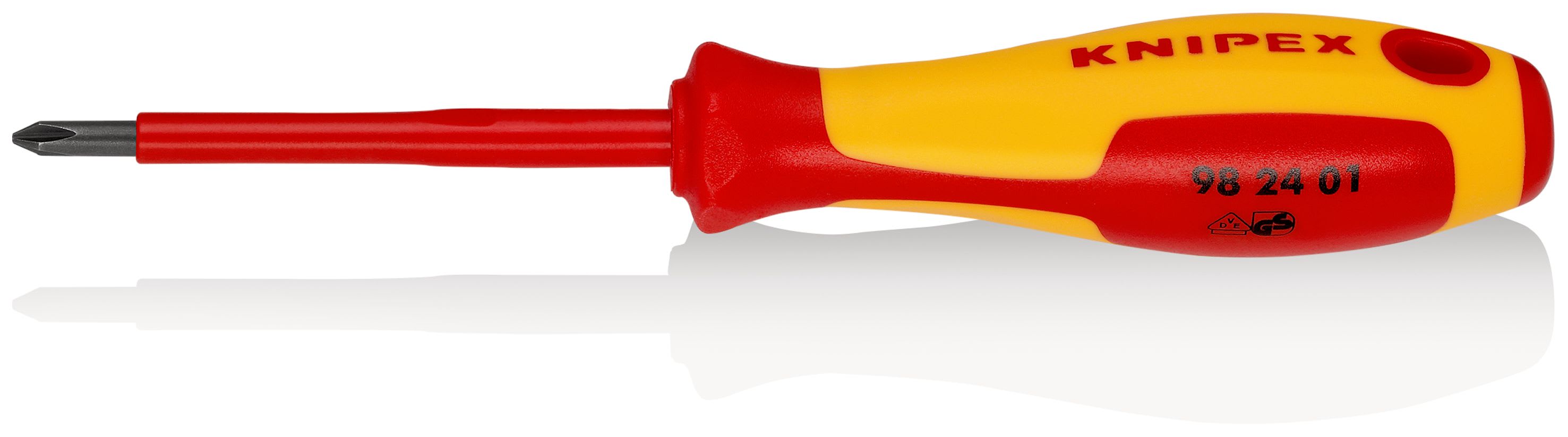 KNIPEX - Tournevis cruciforme - PH1 - Isolé 1000V - Longueur lame 80mm