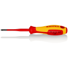 KNIPEX - Tournevis Slim PlusMinus cruciforme - PH/S 1 - Isolé 1000V - Longueur lame 80mm