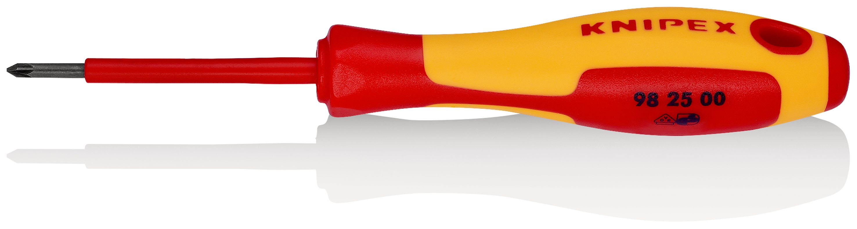 KNIPEX - Tournevis cruciforme Pozidriv® - PZ0 - Isolé 1000V - Longueur lame 60mm