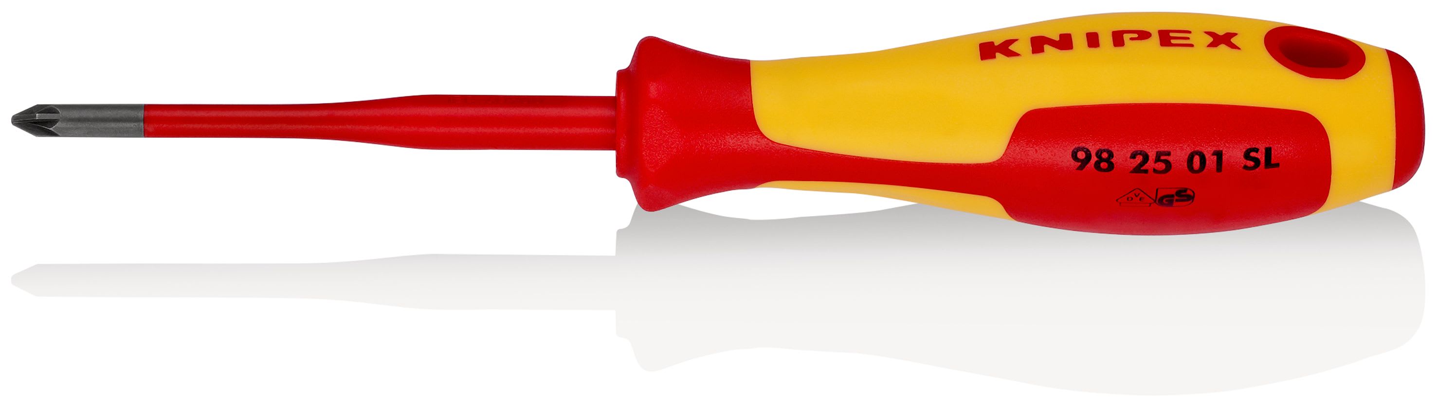 KNIPEX - Tournevis Slim cruciforme Pozidriv® - PZ1 - Isolé 1000V - Longueur lame 80mm