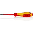 KNIPEX - Tournevis Slim cruciforme Pozidriv® - PZ1 - Isolé 1000V - Longueur lame 80mm