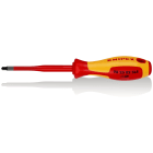 KNIPEX - Tournevis Slim PlusMinus cruciforme - PZ/S 2 - Isolé 1000V - Longueur lame 100mm