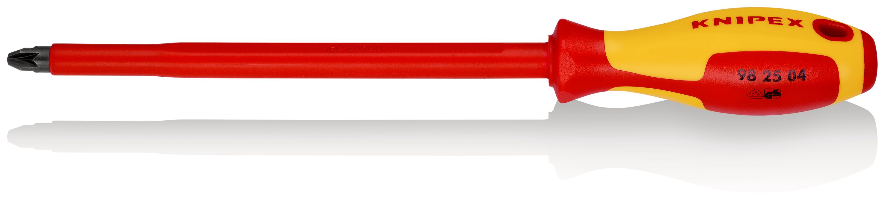 KNIPEX - Tournevis cruciforme Pozidriv® - PZ4 - Isolé 1000V - Longueur lame 200mm