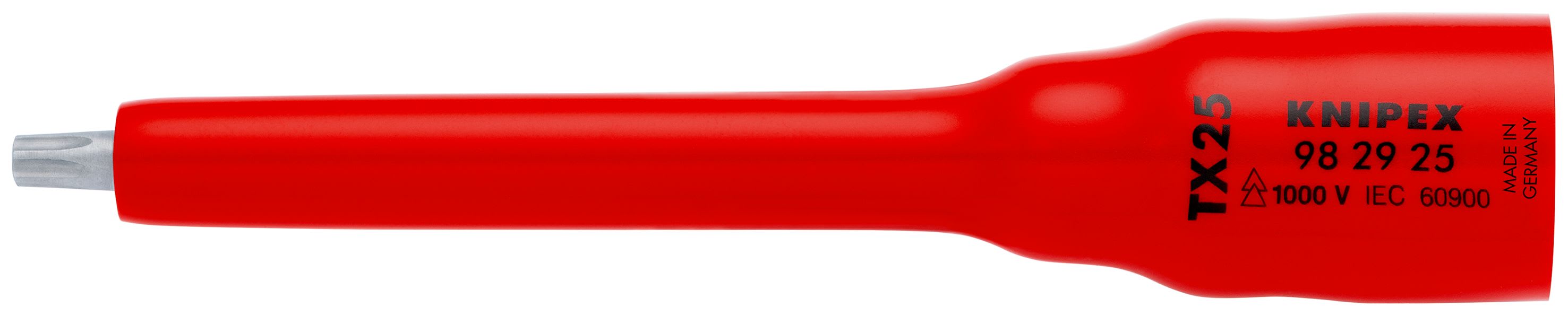 KNIPEX - Douille 3/8" Torx® TX25 - 123 mm - Carré femelle 3/8" - Isolée 1000V