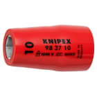 KNIPEX - Douille - 10mm - Carré femelle 3/8" - 6 pans - Gainage surmoulé isolé 1000V