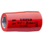 KNIPEX - Douille - 11mm - Carré femelle 3/8" - 6 pans - Gainage surmoulé isolé 1000V