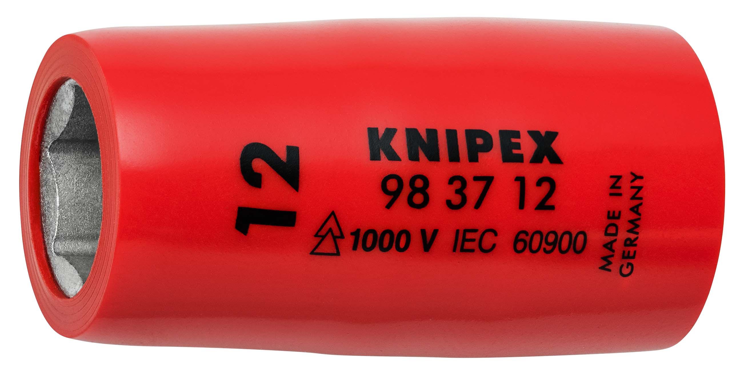 KNIPEX - Douille - 12mm - Carré femelle 3/8" - 6 pans - Gainage surmoulé isolé 1000V