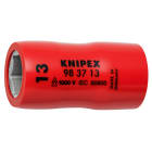 KNIPEX - Douille - 13mm - Carré femelle 3/8" - 6 pans - Gainage surmoulé isolé 1000V