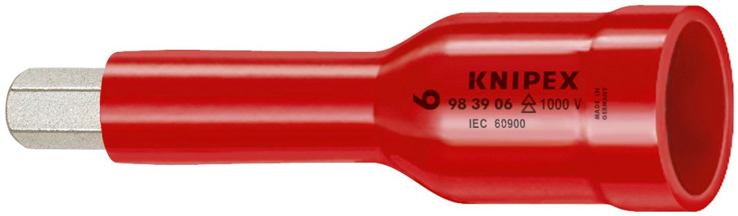 KNIPEX - Douille - 8mm - Carré femelle 3/8" - 6 pans creux - Gainage surmoulé isolé 1000V